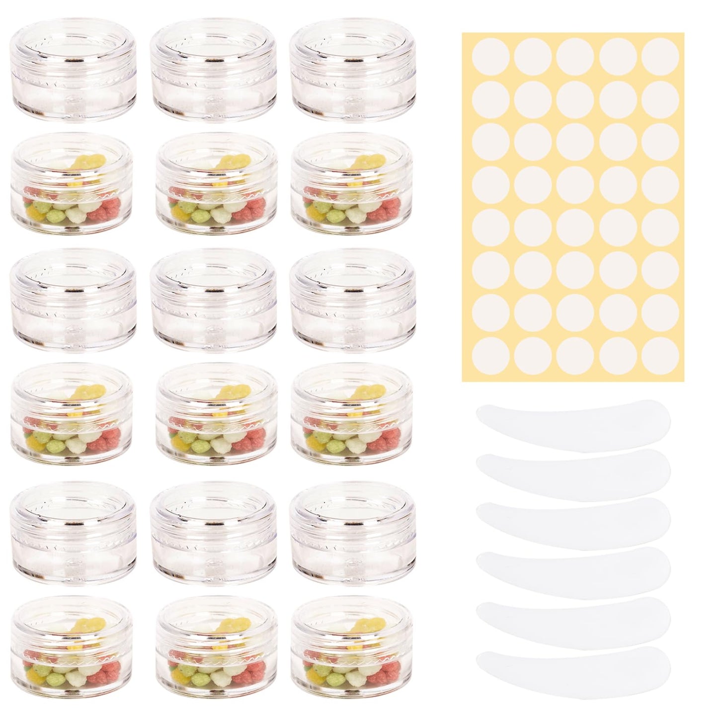 73 Pcs Empty sample pots,5g/5ml cosmetic pots,sample pot with lid cosmetic pot,travel pots for cream,cosmetic containers small pots with lids,For Various Cosmetic Products, Samples,Eye Shadow Lip Balm