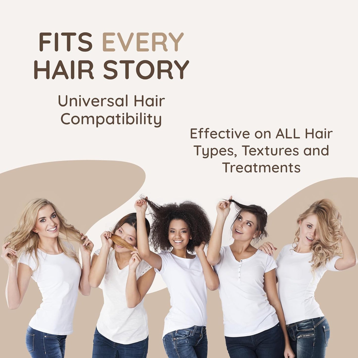 VITAMINS hair cosmetics Hair Serum for Frizzy Mane - Keratin Hair Treatment, Anti Frizz Moisturiser for Dry Damaged Locks - Heat Protection and Strengthening with Biotin & Collagen