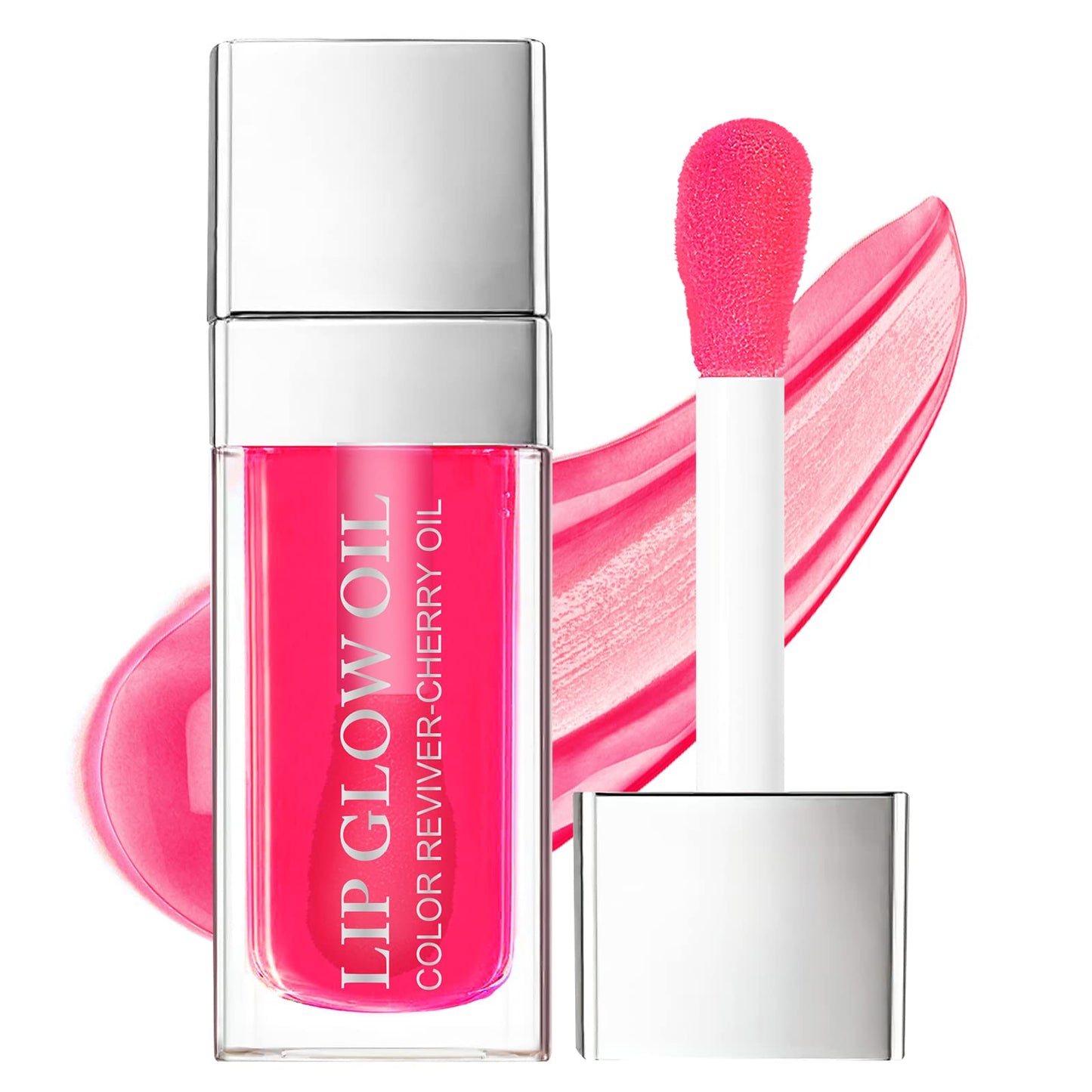 AOOWU Plumping Lip Oil Tinted, Moisturizing Lip Oil Long Lasting Nourishing Lip, Hydrating Lip Gloss Tint Lipstick for Women, Glitter Shine Liquid Lipstick, Lip Glaze Makeup Cosmetic