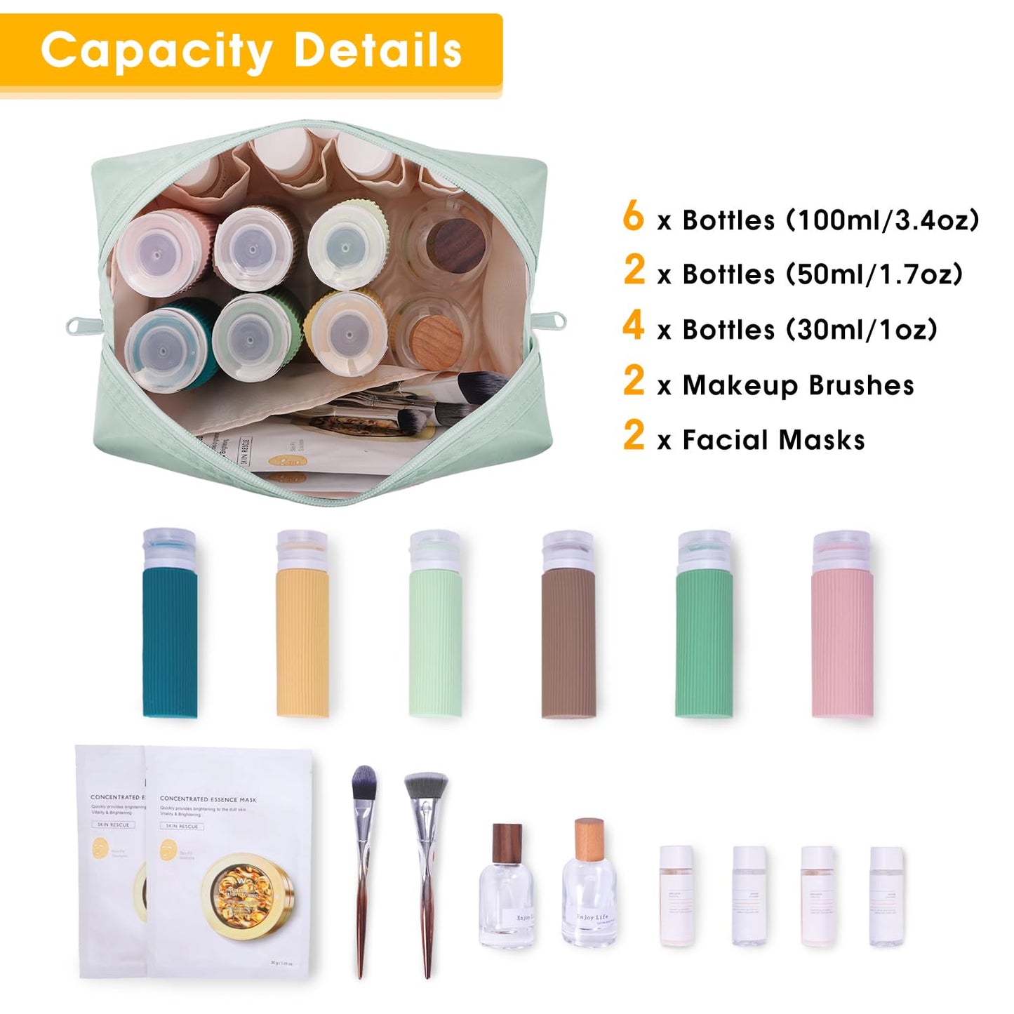 Large Makeup Bag Zipper Pouch Travel Cosmetic Organizer for Women (Mint Green Checkerboard, Large)