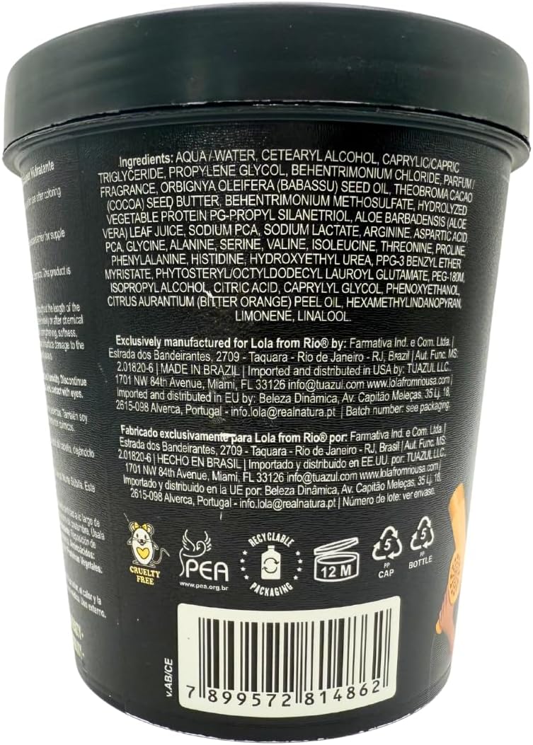 Linha Morte Subita Lola Brasil - Mascara Super Hidratante 450 Gr - (Lola Brasil Sudden Death Collection - Intense Moisturizing Mask Net 15.87 Oz )