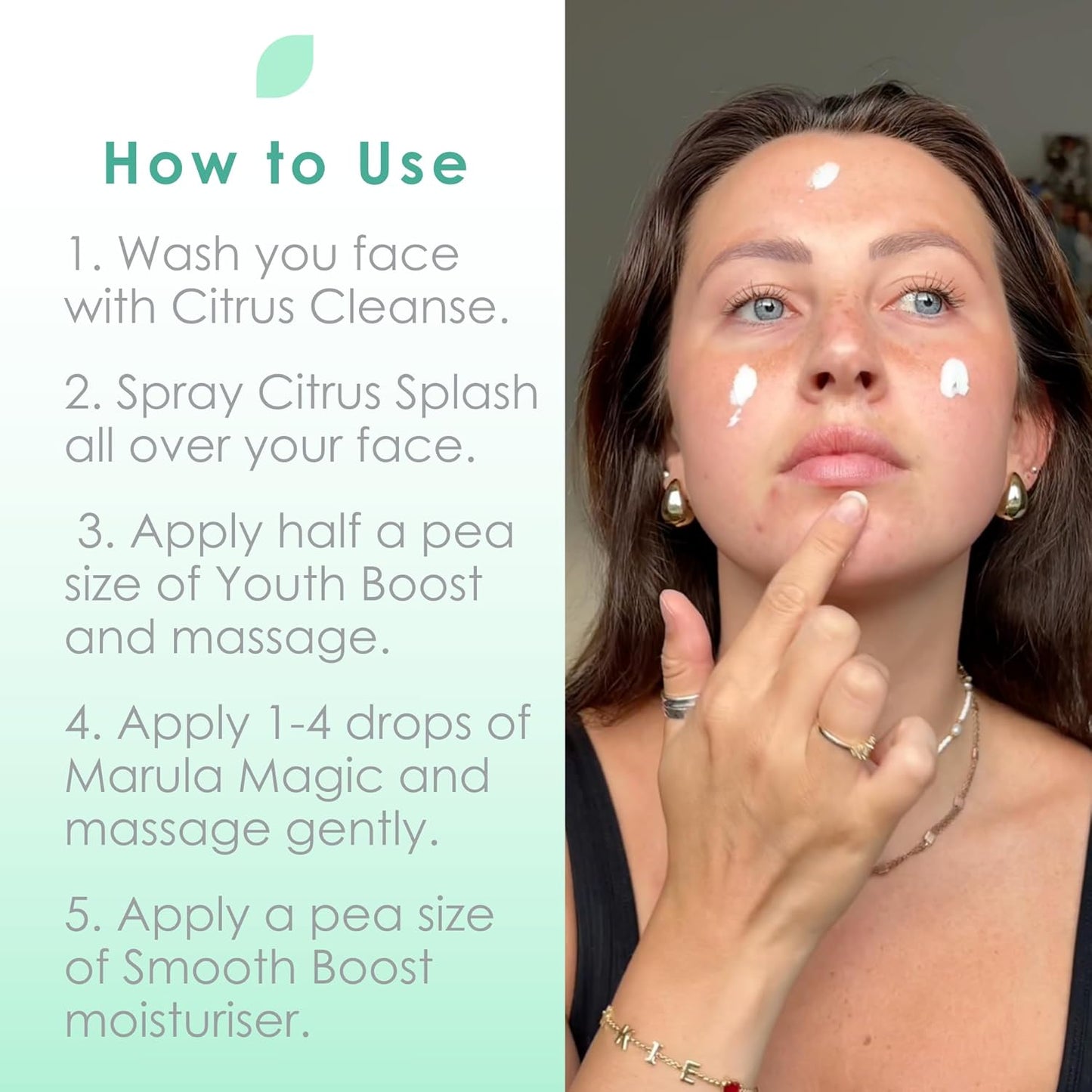 WildMint 5-Step Clear Skin Kit | Antioxidant Cleanser, Toner, Serum, Face Oil & Moisturiser | Natural Skincare for Menopause, Hormonal Acne, Dark Spots, Dryness & Mature Skin | UK Vegan & Cruelty-Free