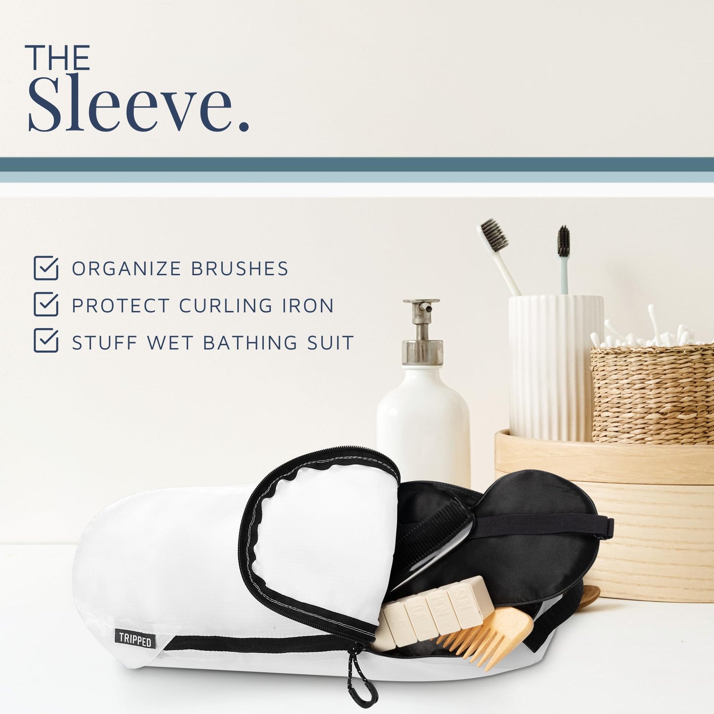 Toiletry Bag Kit Set: Hanging Travel Toiletry Bag + 311 TSA Cosmetic Liquid Bag + Ultralight Accessory Organizer Pouch, Navy, 3 Piece Toiletry Set