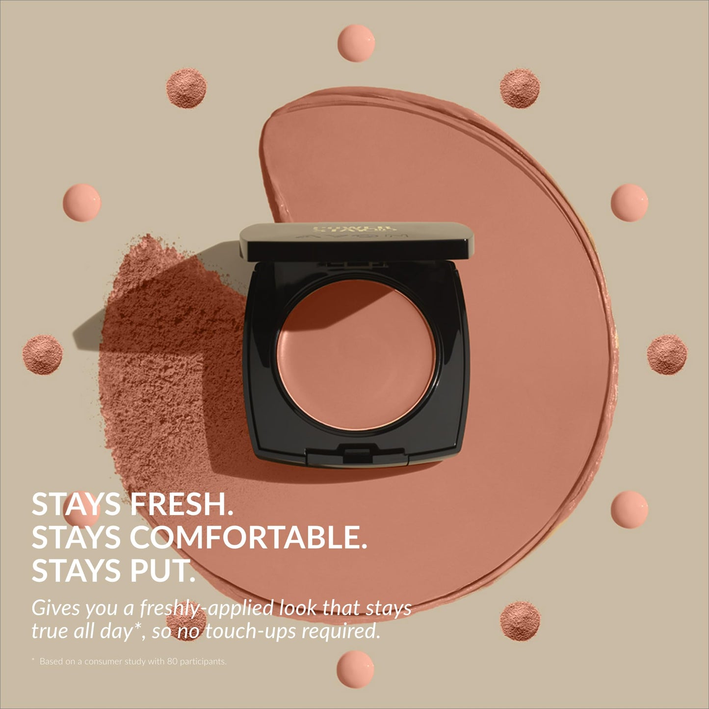 Avon True Flawless Cream To Powder Compact 3-in-1 Concealer, Foundation & Powder Nude - True Blue IQ Colour Technology