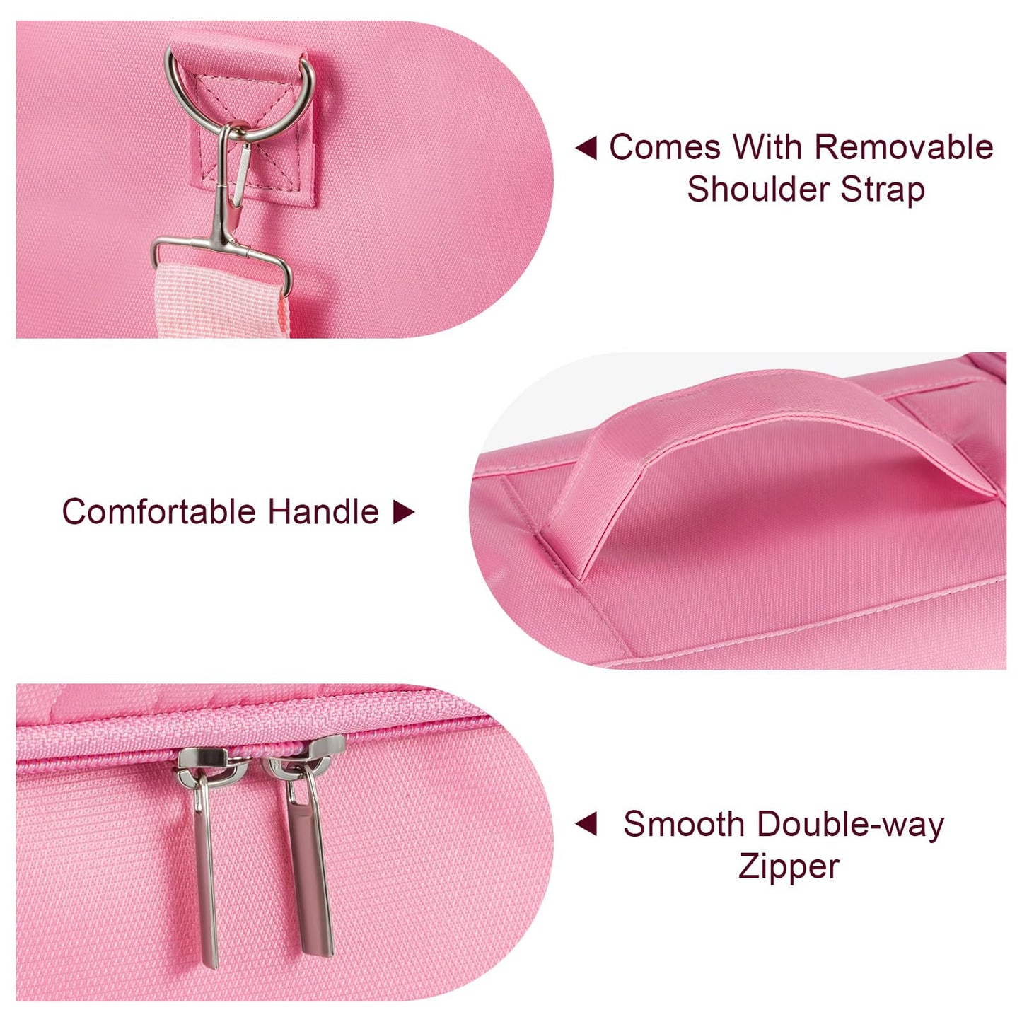 Makeup Case Large Vanity Case – 29x21x27cm Portable Cosmetic Organiser with Shoulder Strap – Professional Make Up Case for Travel & Home, Durable Nylon Storage Beauty Box