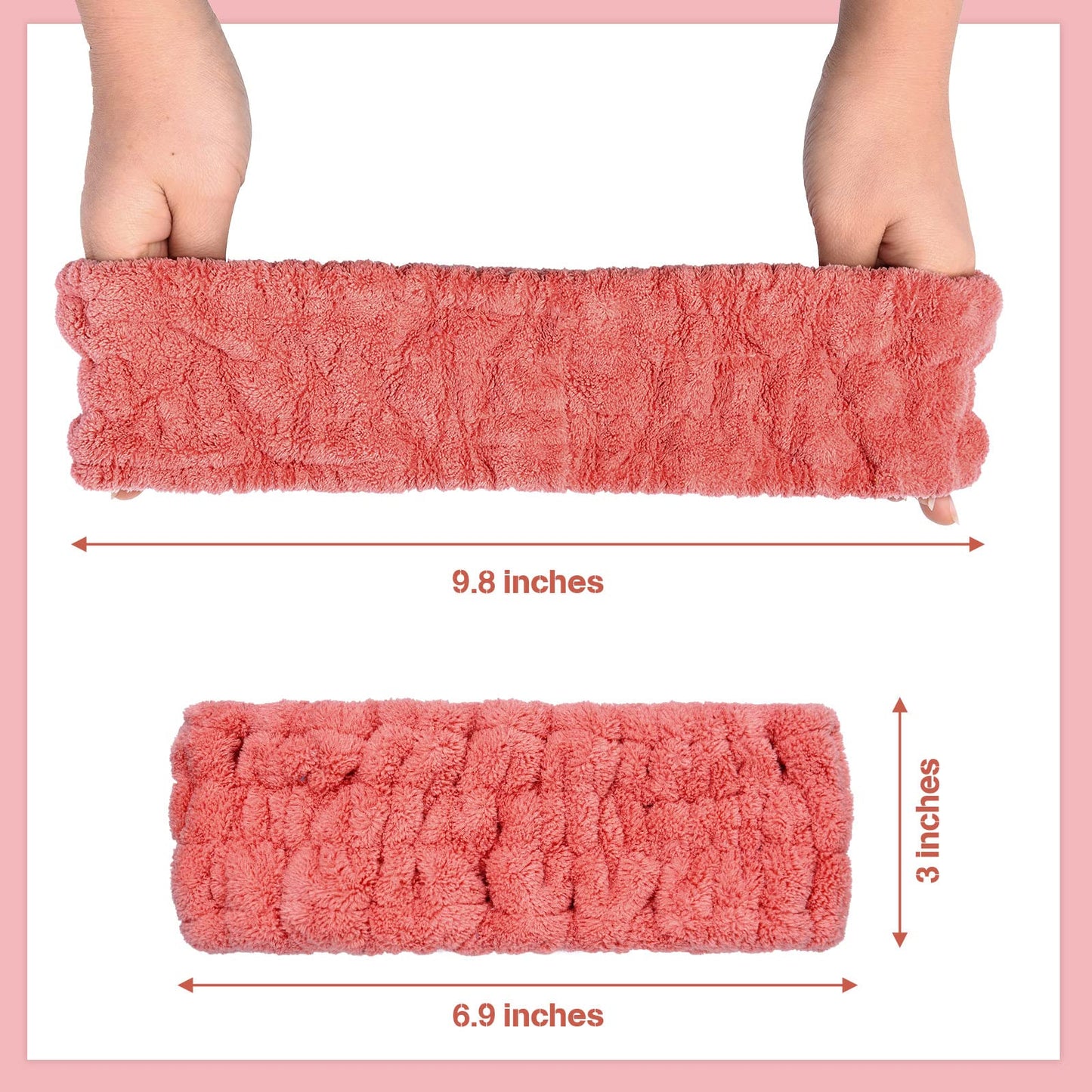 Chuangdi 3 Pieces Spa Headband for Women Facial Makeup Headband Soft Terry Cloth Hairband for Washing Face Mask Spa Shower Gifts(Light Orange, Light Purple, Light Green)