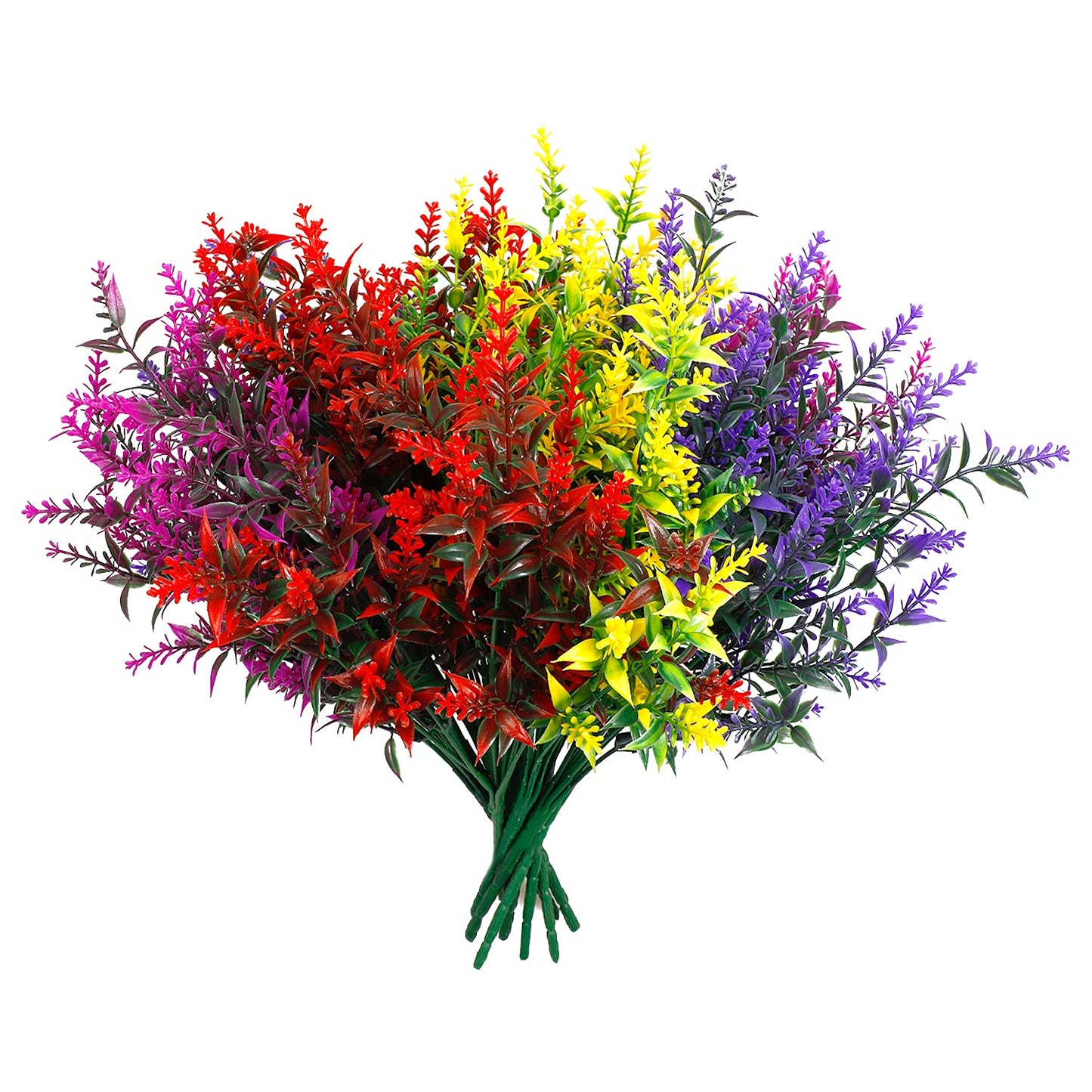 12 Bundles Artificial Fall Flowers No Fade Faux Autumn Plants,Fake Indoor Outdoor Greenery for Thanksgiving Christmas Wedding Party Home Garden Décor (Autumn)