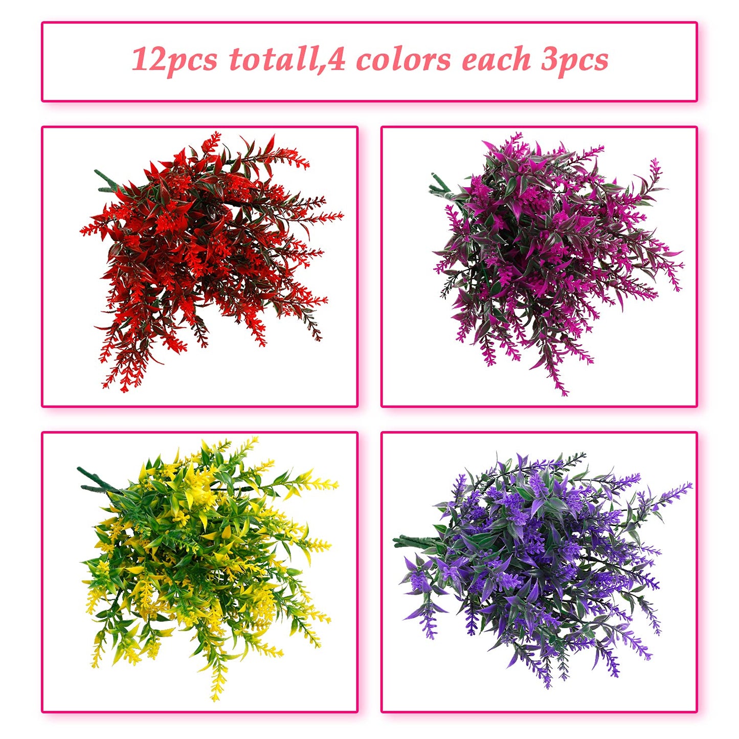 12 Bundles Artificial Fall Flowers No Fade Faux Autumn Plants,Fake Indoor Outdoor Greenery for Thanksgiving Christmas Wedding Party Home Garden Décor (Autumn)