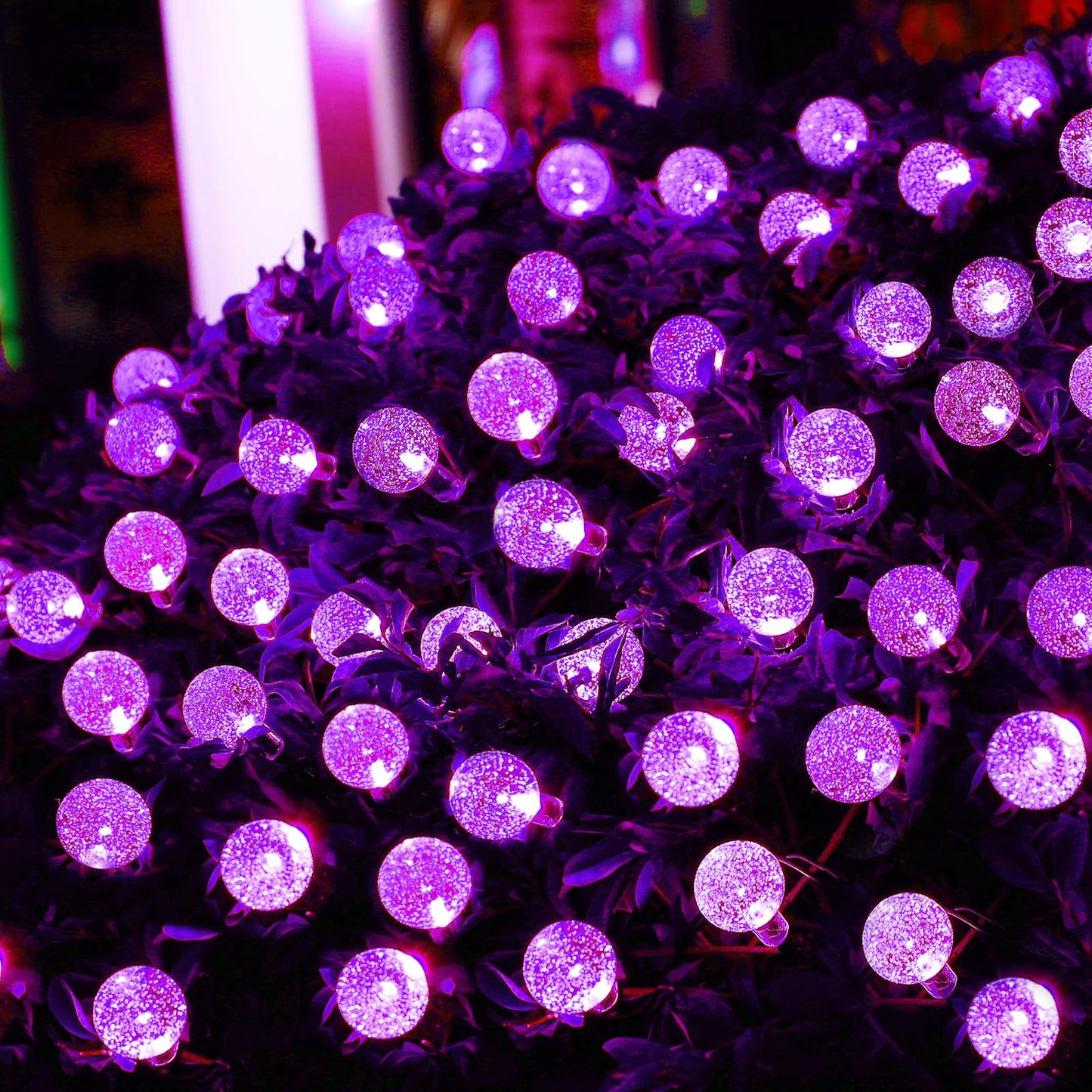 Solar Garden Lights Outdoor, 36ft 60 LED Solar String Lights Waterproof, Solar Powered Crystal Ball Indoor/Outdoor Fairy Lights Decorative for Garden, Patio, Yard, Festival, Parties (White)