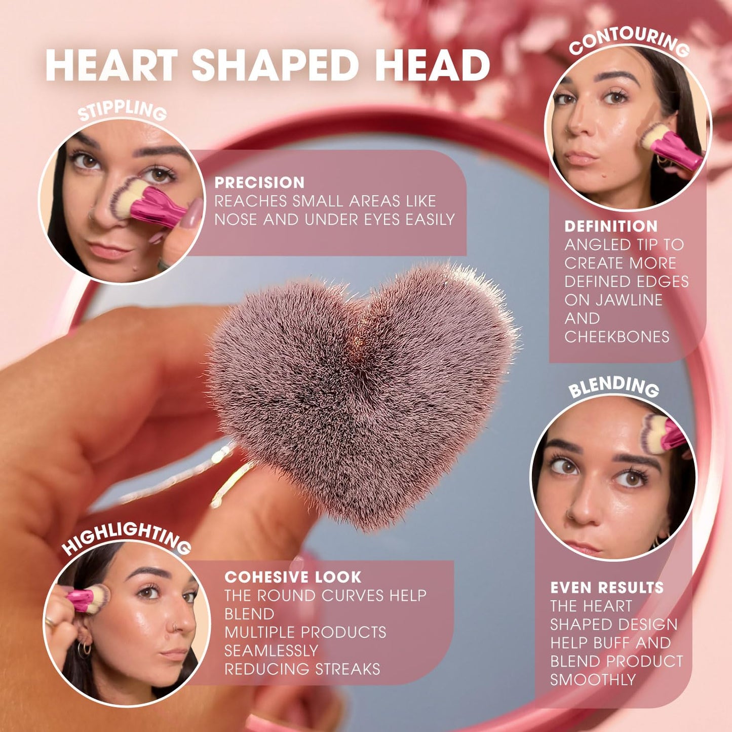 Make Up Brush Foundation Kabuki Flat Top - Perfect For Blending Liquid, Cream or Flawless Powder Cosmetics - Buffing, Stippling, Concealer - Premium Quality Synthetic Dense Bristles!