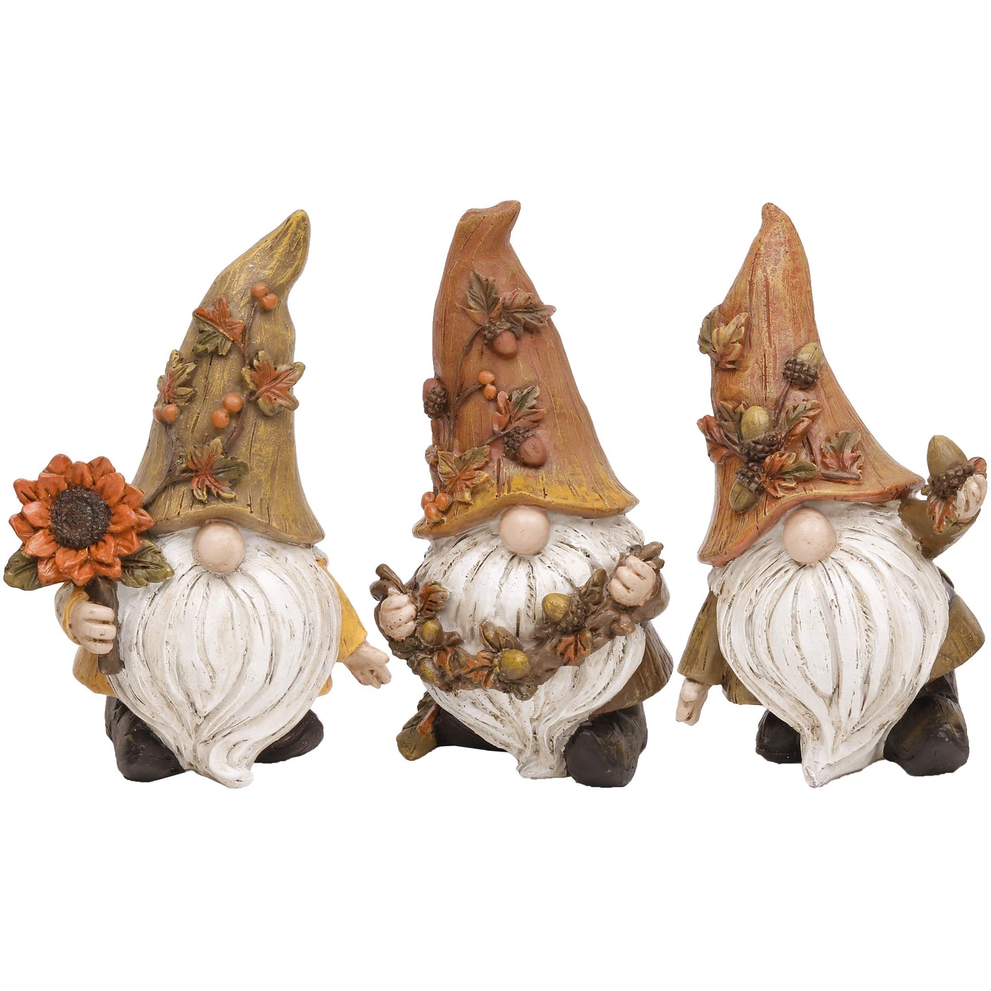 Valery Madelyn Autumn Decorations, Lovely Set of 3 Medium Gonks Ornaments, Waterproof Resin Autumn Home Decor, Gonks Gifts for Women, Fall Decorations for Living Room, Bedroom, Garden 10CM