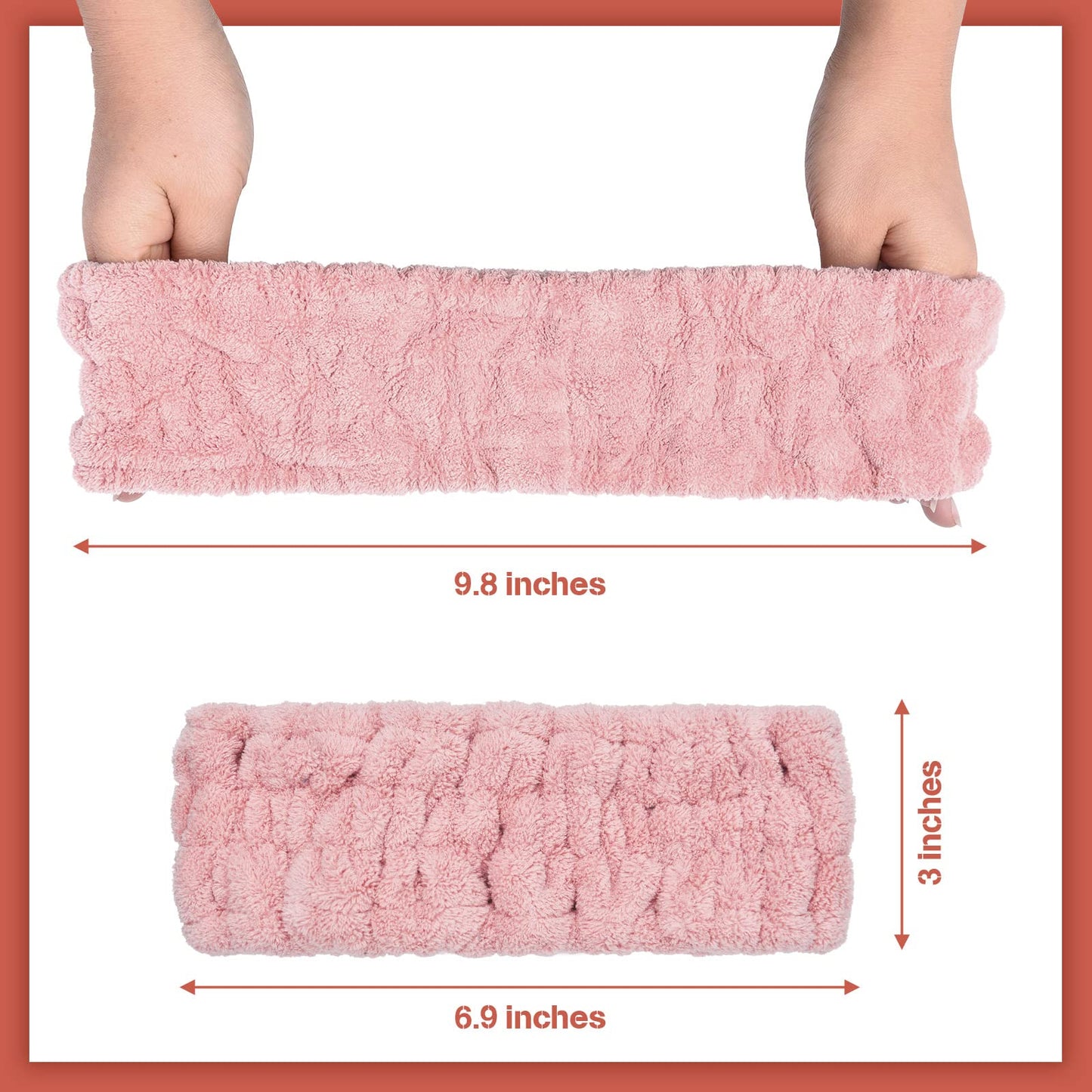 Chuangdi 3 Pieces Spa Headband for Women Facial Makeup Headband Soft Terry Cloth Hairband for Washing Face Mask Spa Shower Gifts(Light Orange, Light Purple, Light Green)