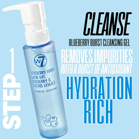 W7 Self Care Skincare Set | Face Cleanser, Toner, Serum, Moisturiser & Lip Mask | Complete Daily Face Routine | Full Size, Long Lasting Products to Use at Home