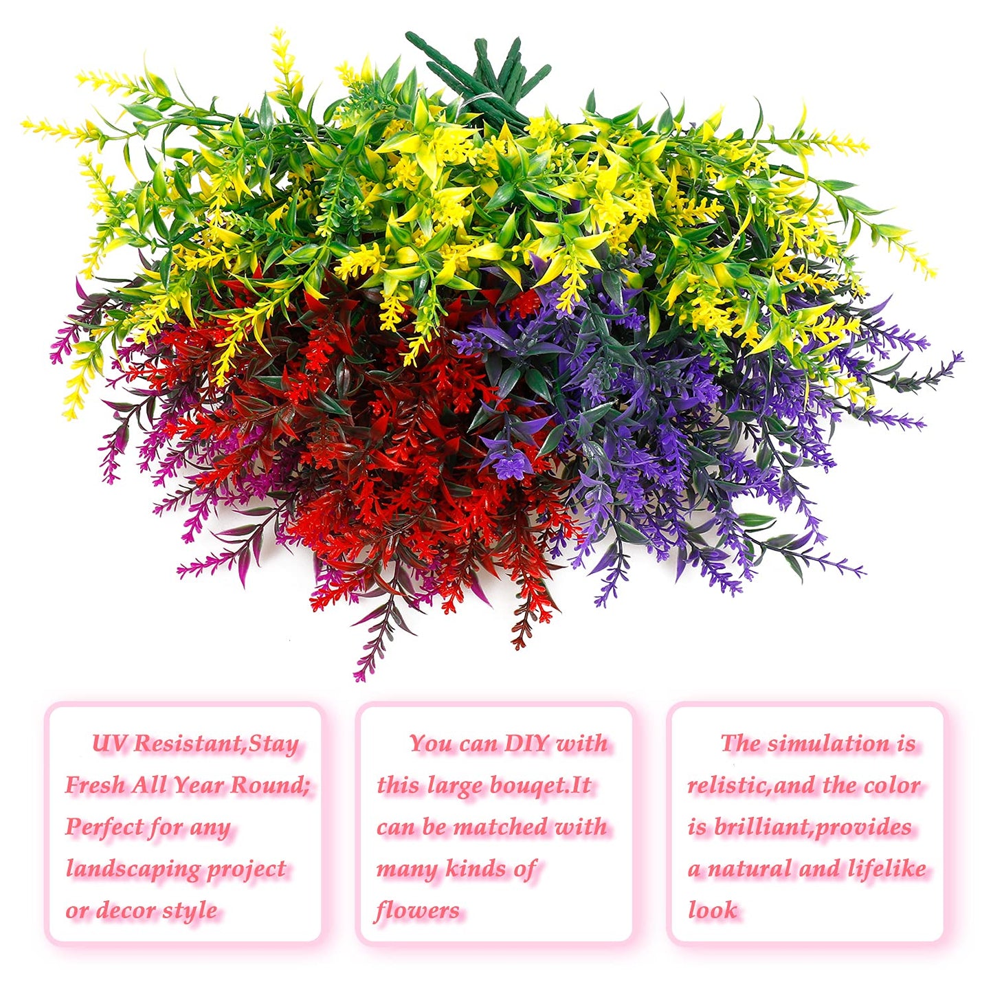 12 Bundles Artificial Fall Flowers No Fade Faux Autumn Plants,Fake Indoor Outdoor Greenery for Thanksgiving Christmas Wedding Party Home Garden Décor (Autumn)