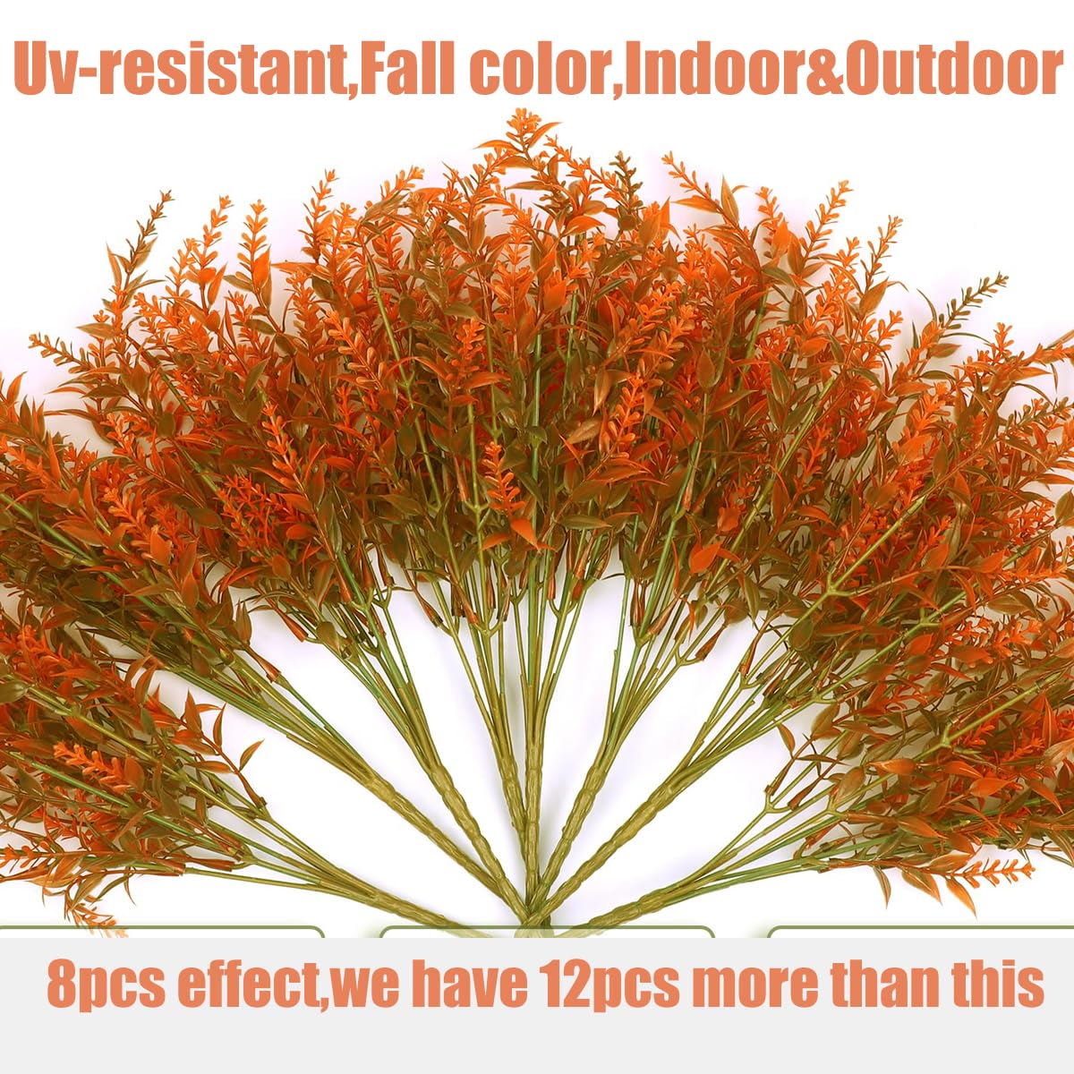 12 Bundles Artificial Fall Flowers No Fade Faux Autumn Plants,Fake Indoor Outdoor Greenery for Thanksgiving Christmas Wedding Party Home Garden Décor (Autumn)