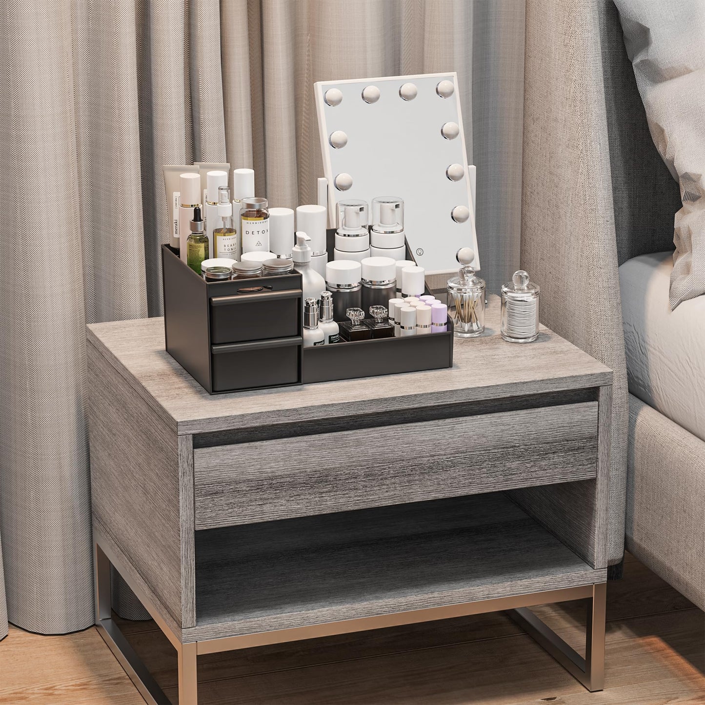 Makeup Organizer Storage Drawers, Large Capacity Cosmetic Organisers for Lipsticks, Jewelry, Nail Care, Skincare Organiser for Vanity, Ideal Desk Organizer for Dresser and Bathroom