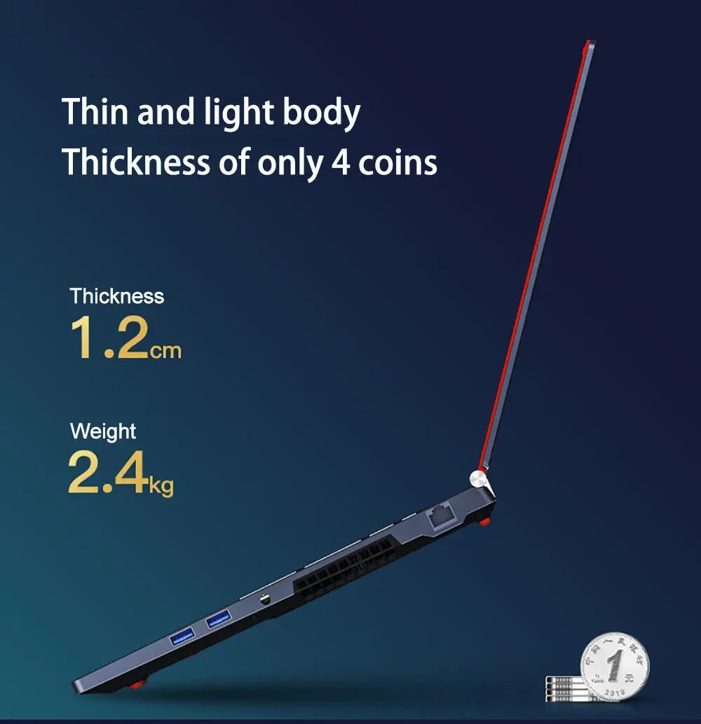 YSJMNPC Gaming Laptop Computer Intel Core i7-8750H GTX1650 16 Inch IPS Screen 144Hz Refresh Rate RGB Keyboard WiFi Mega Store 4