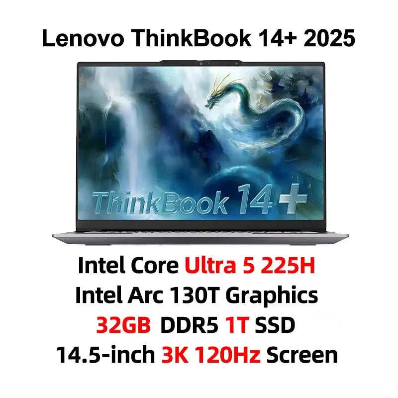 Lenovo ThinkBook 14+ Laptop Ultra 5 225H/Ultra 7 255/Ultra 9 285H/Intel Arc 130T/140T 32GB DDR5 1T SSD 14.5 inches 120Hz Screen Mega Store 4