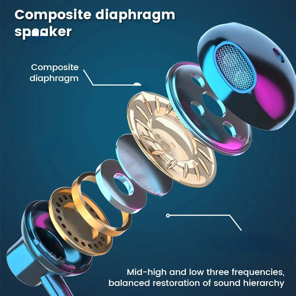 Wireless Earphones 5.3 Neckband Headphones Gaming LED Display Stereo Sports Headset Halter Waterproof Magnetic Earbuds Mega Store 4