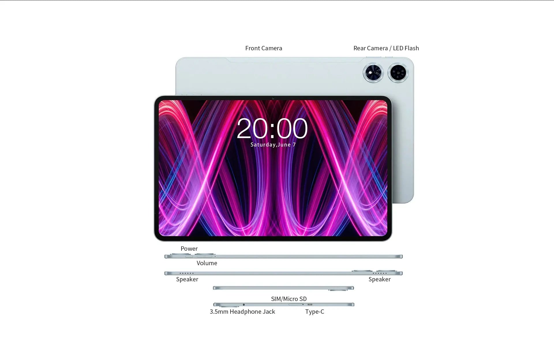 Teclast T60 Plus Tablets 12" 90Hz 2K Display Android 14 L1 MTK Helio G88 6GB/128GB 8000mAh Battery 4G LTE Global Version Tab2025 - Mega Store