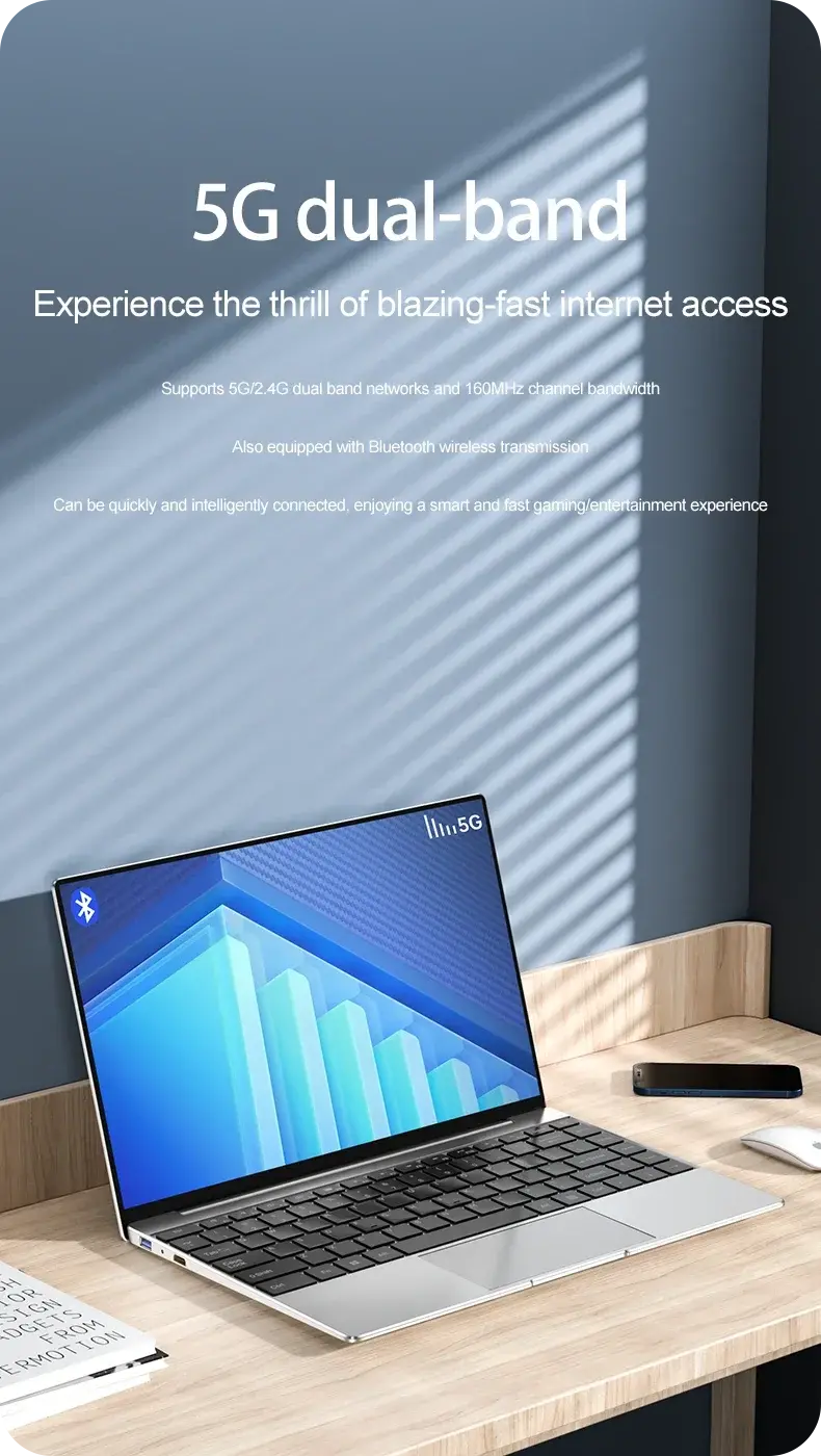 Newest 14.1" inch Mini Laptop Intel N3700 CPU 16GB RAM 2TB SSD Windows 11 Pro Original Mini Gaming PC Office Study Computer - Mega Store