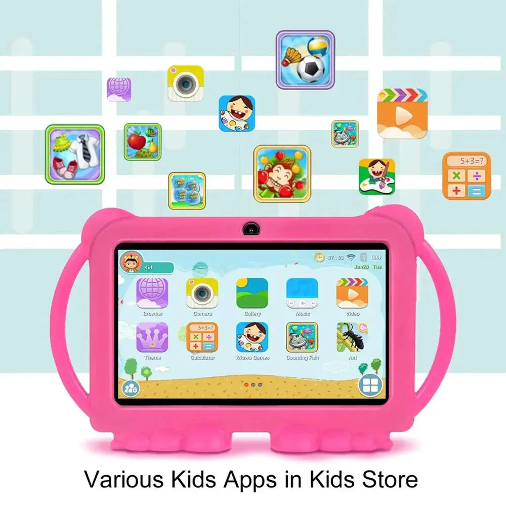 2025 New 5G WIFI 7-inch Children's Tablet 4GB+64GB ROM Drawing and Learning Portable Mini Tablet Quad Core Dual Cameras 4000mAh - Mega Store