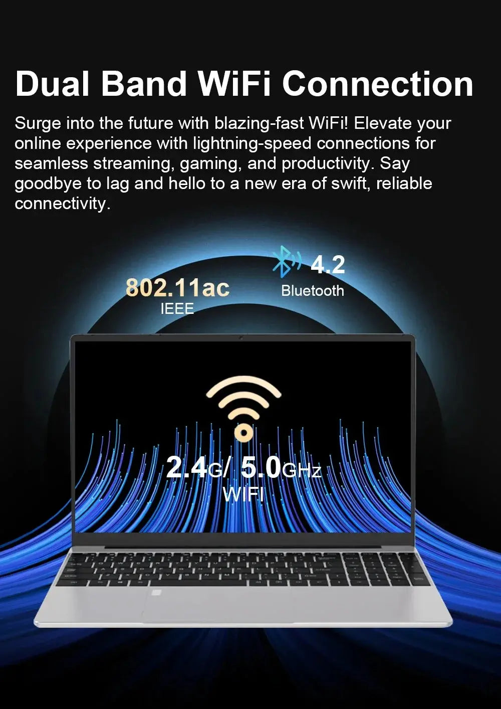 15.6 inch Laptop Computer Intel Celeron N4000 Notebook PC Fingerprint Unlock Windows 11 Pro 16GB RAM 1TB SSD 1920*1080P Laptops Mega Store 4