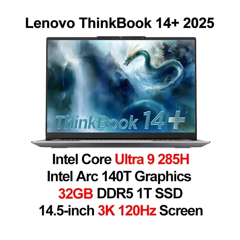 Lenovo ThinkBook 14+ Laptop Ultra 5 225H/Ultra 7 255/Ultra 9 285H/Intel Arc 130T/140T 32GB DDR5 1T SSD 14.5 inches 120Hz Screen Mega Store 4