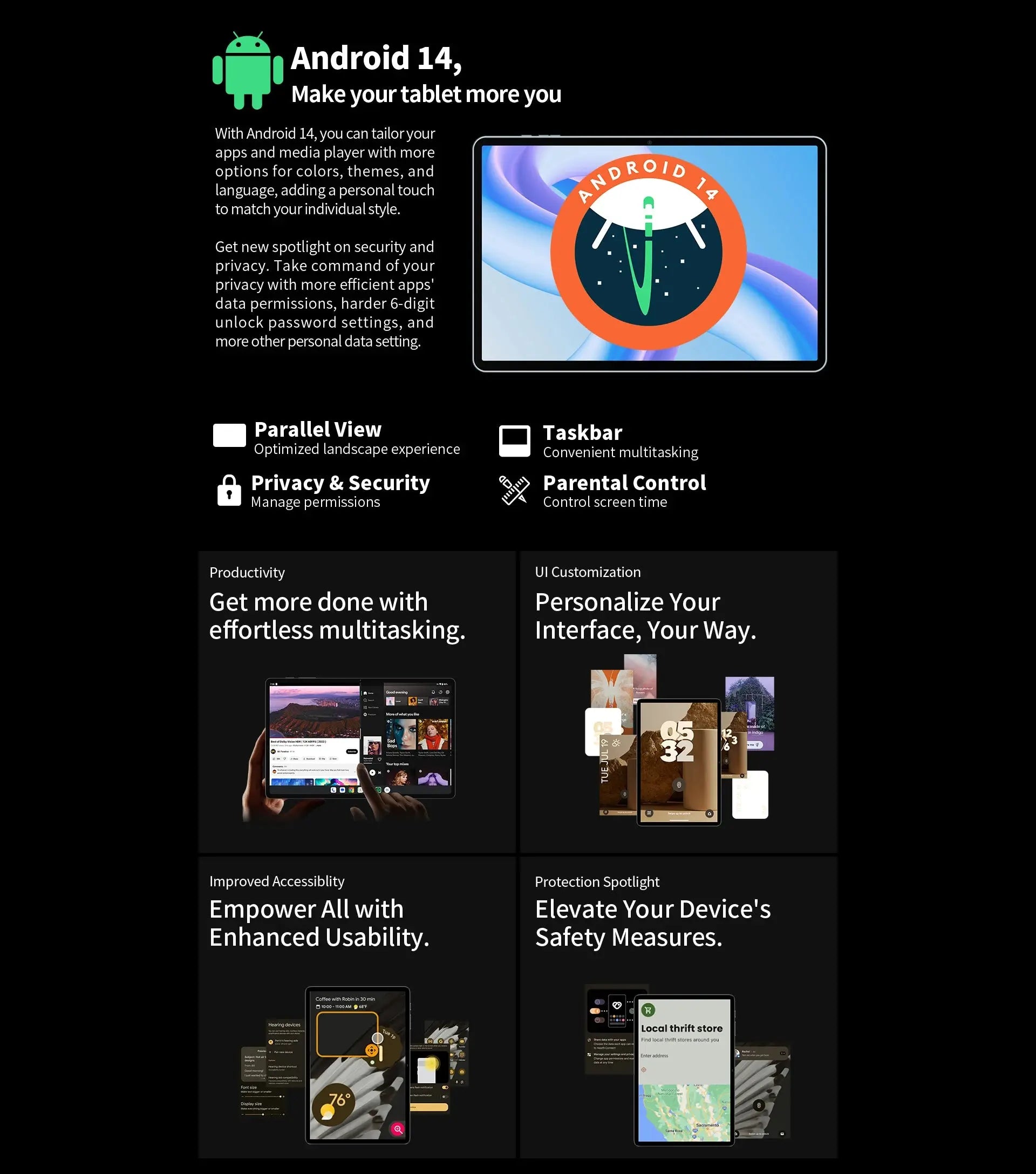 Teclast T60 Plus Tablets 12" 90Hz 2K Display Android 14 L1 MTK Helio G88 6GB/128GB 8000mAh Battery 4G LTE Global Version Tab2025 - Mega Store