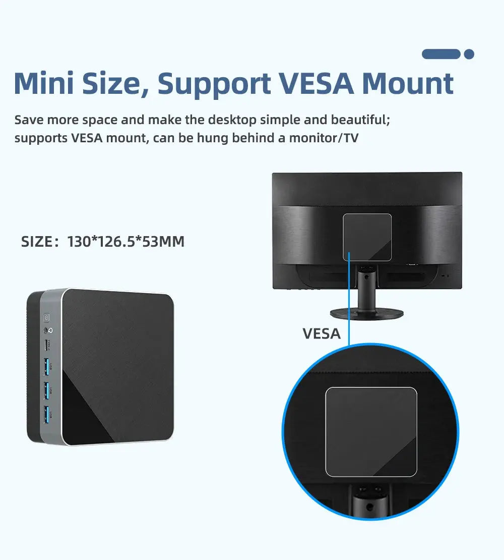 13th Gen Pocket Mini PC i5 1340P i5 1355U i3 1115G4 DDR5  32GB RAM  NVME  WIFI6  NUC Mini Gaming PC Portable Computer 2 LAN HTPC - Mega Store