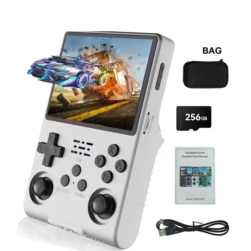 Mini Retro Portable Handheld Video Game Console 256GB 30000 Classic Games 3.5'' IPS Screen Pocket Videojuegos R40S PRO Consola - Mega Store