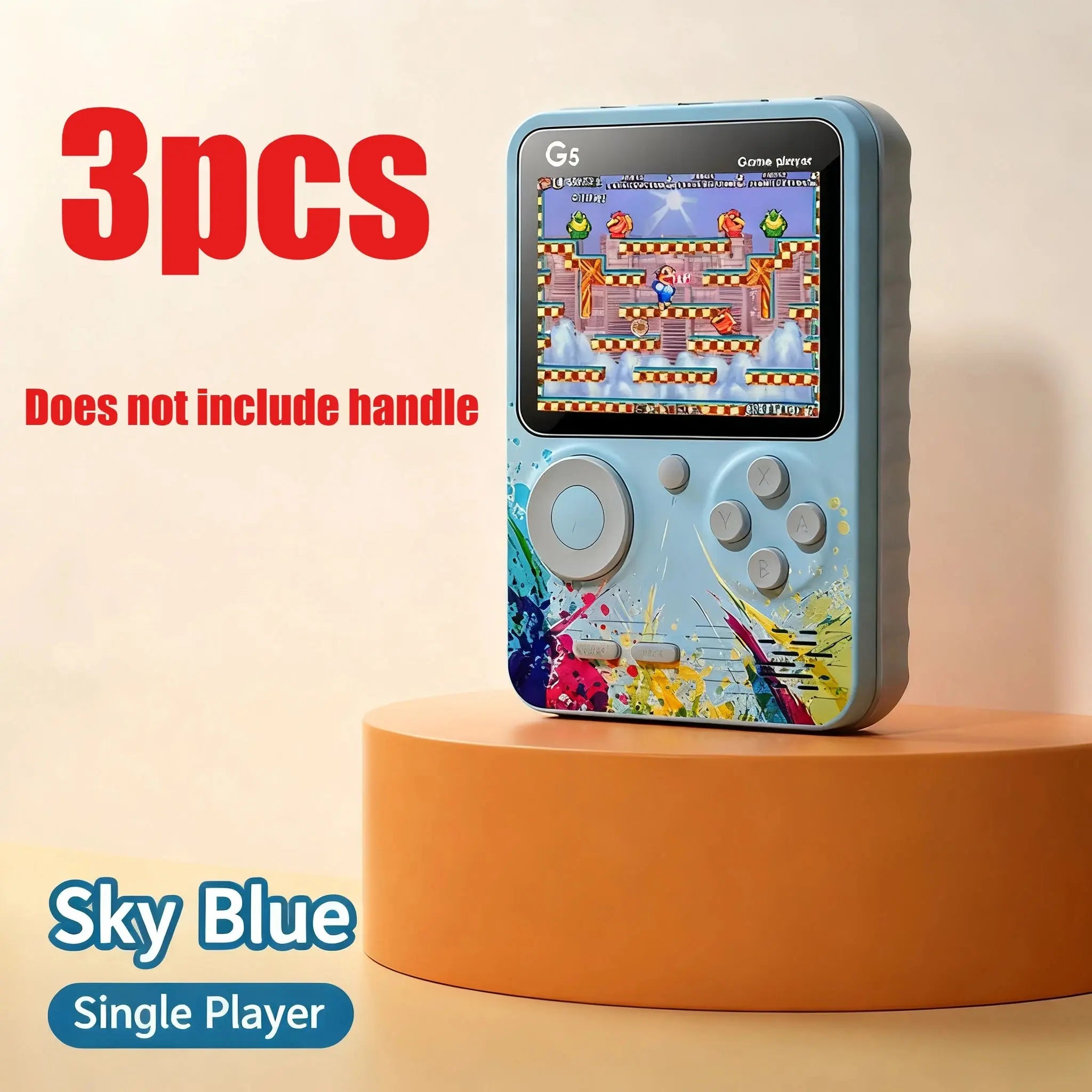 Mini Handheld Video Game Consoles 8 Bit 3.0 Inch Color LCD Retro Portable Color Gaming Player Built in 500 Games for Kids Gifts - Mega Store