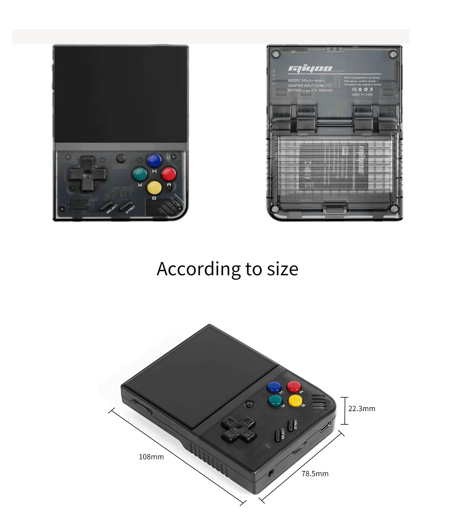 MIYOO Mini Plus Portable Retro Handheld Game Console 3.5-inch IPS HD Screen Children's Gift Linux System Classic Gaming Emulator - Mega Store