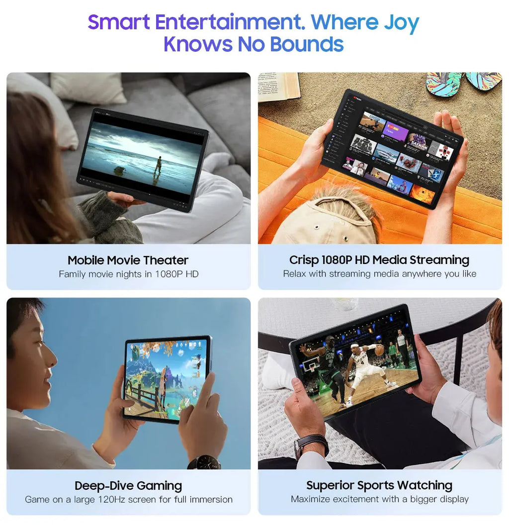 Blackview MEGA 1 Tablet 11.5 inch 2.4K 120Hz display for streaming, gaming, and sports watching