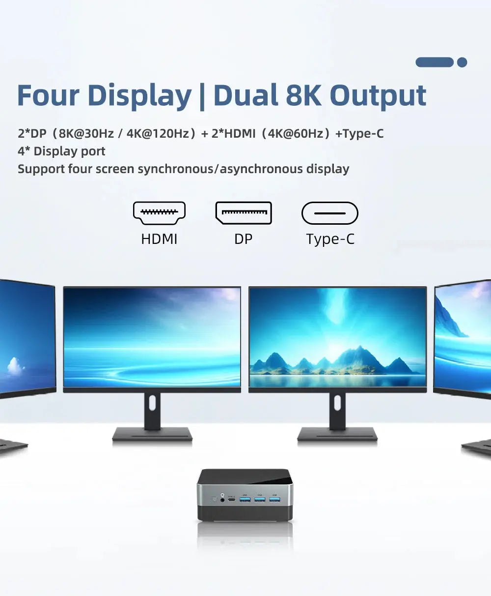 13th Gen Pocket Mini PC i5 1340P i5 1355U i3 1115G4 DDR5  32GB RAM  NVME  WIFI6  NUC Mini Gaming PC Portable Computer 2 LAN HTPC - Mega Store