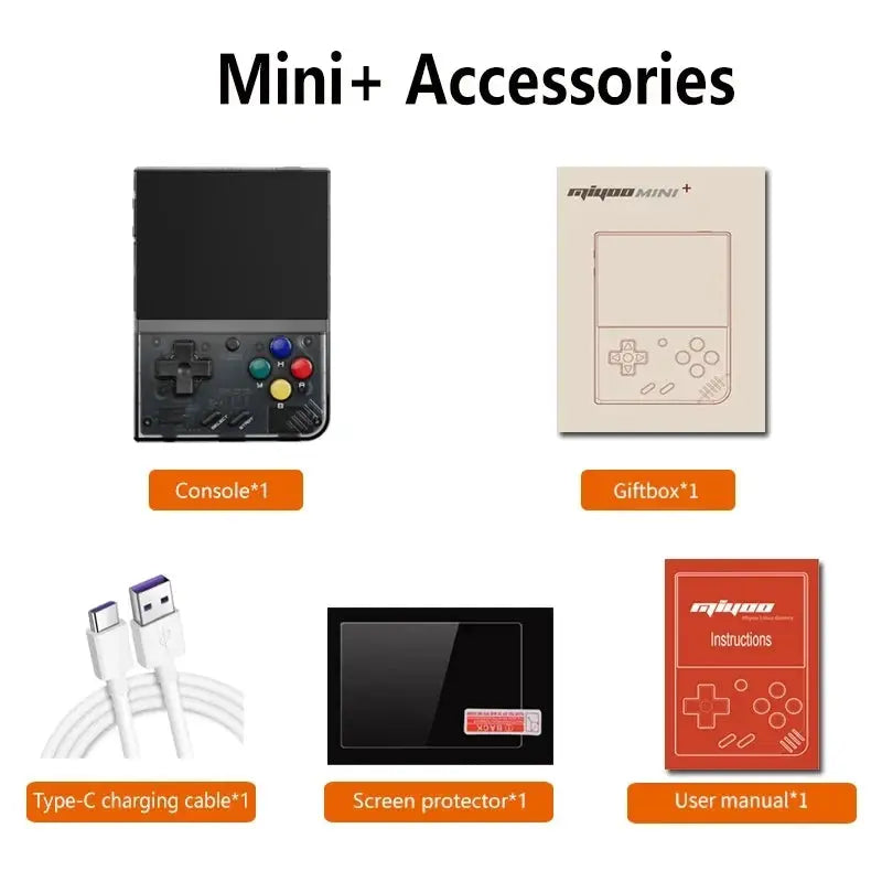 MIYOO Mini Plus Portable Retro Handheld Game Console 3.5-inch IPS HD Screen Children's Gift Linux System Classic Gaming Emulator - Mega Store
