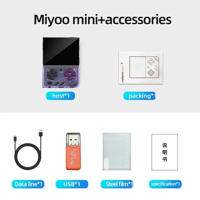 MIYOO Mini Plus Portable Retro Handheld Game Console 3.5-inch IPS HD Screen Children's Gift Linux System Classic Gaming Emulator - Mega Store