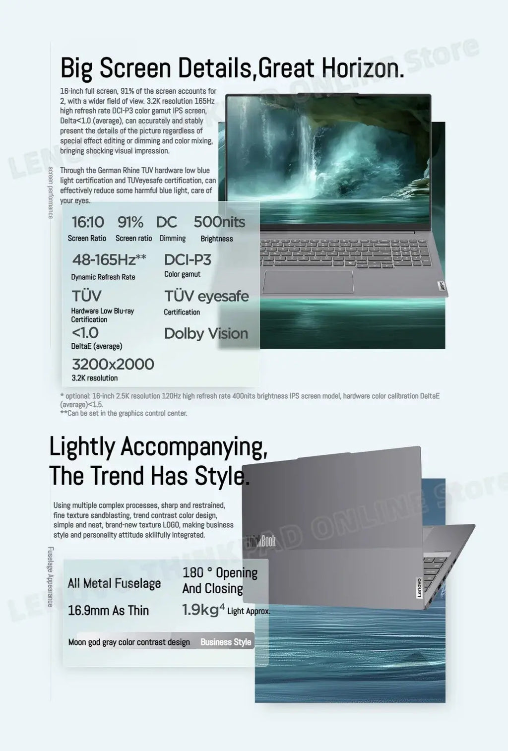 Lenovo laptop ThinkBook 16+ 2025 laptop U5 225H/U7 255H/U9 285H 32G+1TB SSD 16'' 3.2K 165Hz Mega Store 4