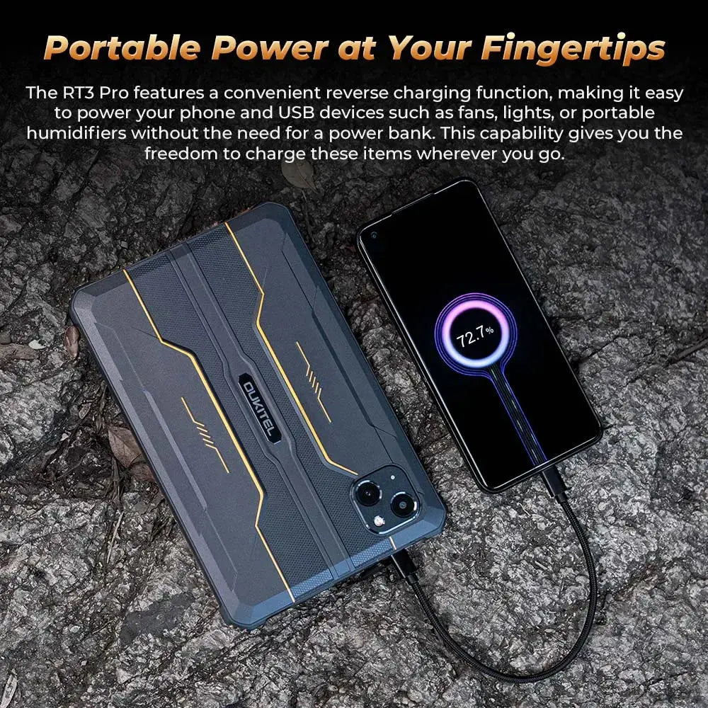 Oukitel RT3 PRO 5150mAh Battery 8"HD Display 13.9mm Ultra-Slim Profile IP68 &IP69K & MIL-STD-810H - Mega Store