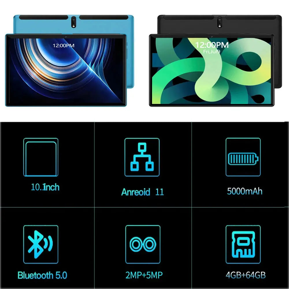 New Original M107 Tablet 10.1-Inch Octa core Android 11 System 4GB RAM 64GB ROM Supports Google Dual card 5000mAh Battery - Mega Store
