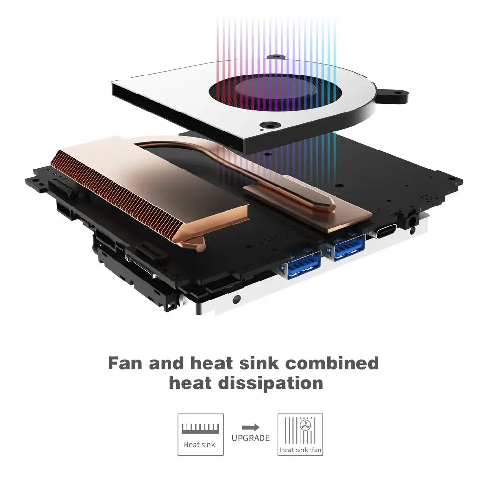 Mini PC Computer Core i5-8279U Processor 16G RAM 512G SSD Windows 10 pro Dual 4K HDMI WiFi 5 RJ45 USB3.0 Type C BT5.1 Mini Host - Mega Store