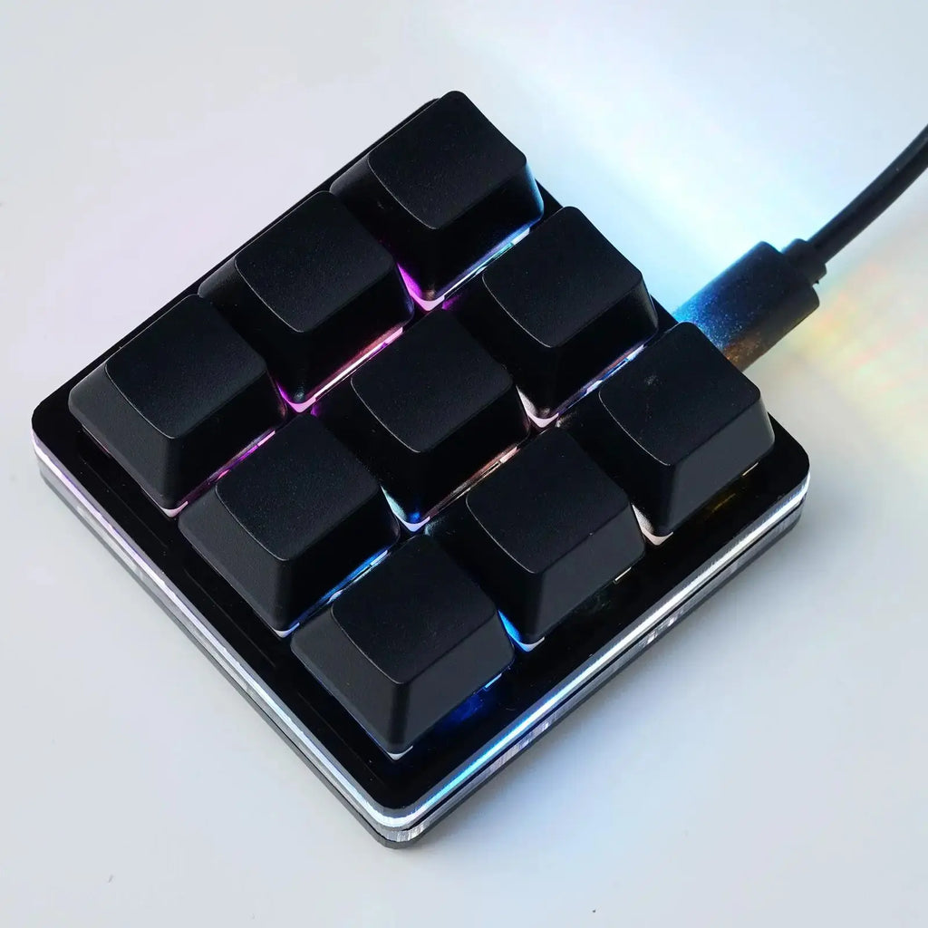 Mini 9 Keys Mechanical Keyboard Gaming Keyboard Hotswap Custom Macro RGB Programmable Support Keypad Shortcut L4B8 - Mega Store