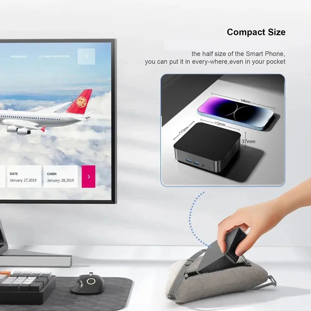 Portable i9 Mini PC Gamer Intel Core i9 8950HK Windows 11 Mini Computer 16GB DDR4 512GB 1TB SSD 1000M Ethernet Gaming PC Desktop - Mega Store