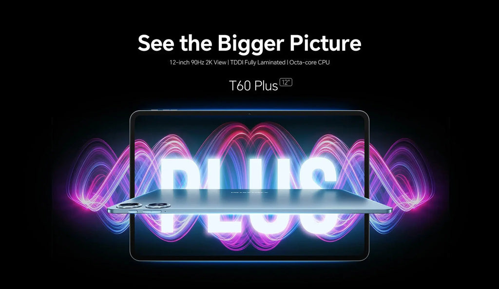 Teclast T60 Plus Tablets 12" 90Hz 2K Display Android 14 L1 MTK Helio G88 6GB/128GB 8000mAh Battery 4G LTE Global Version Tab2025 - Mega Store