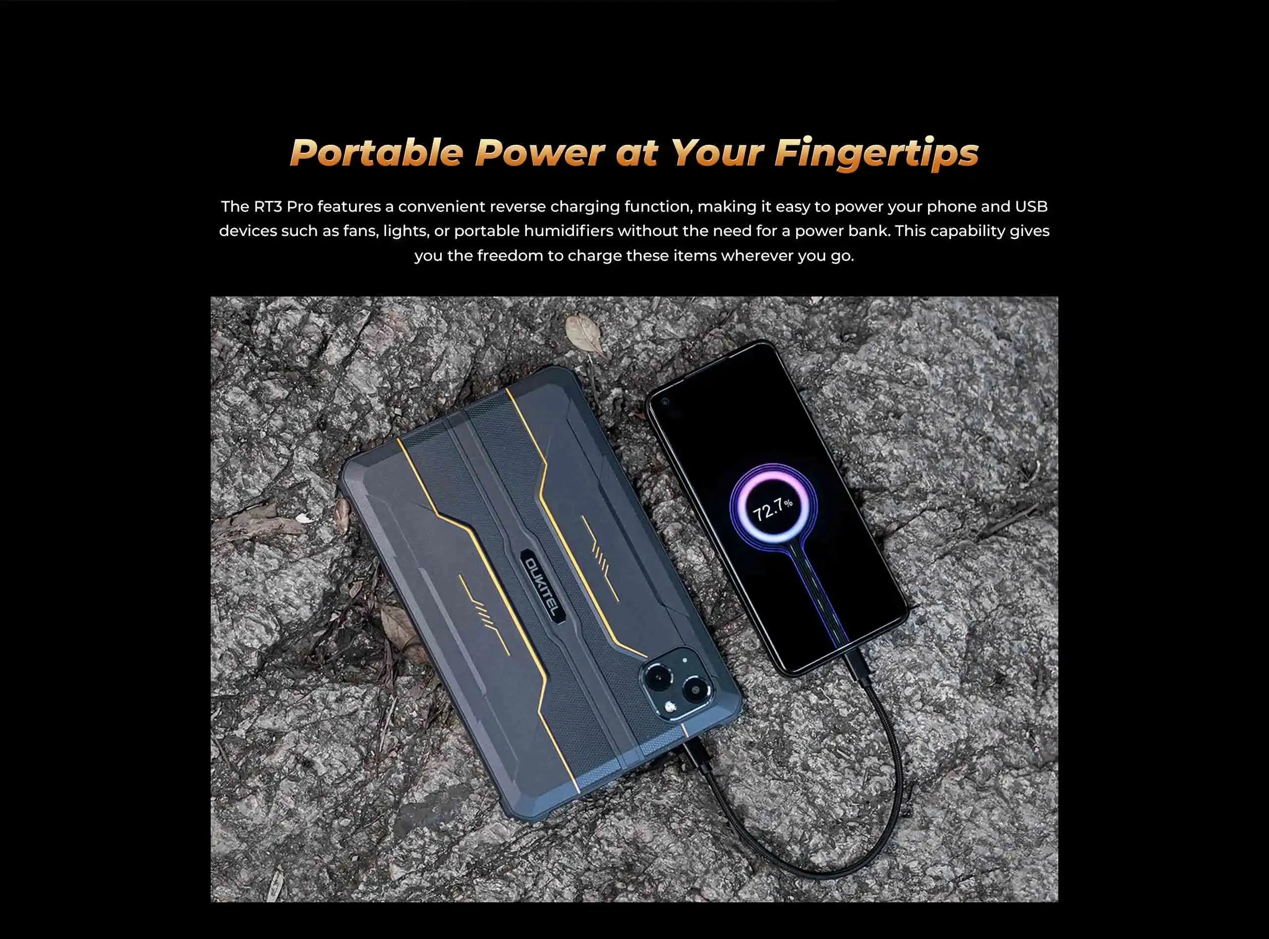 Oukitel RT3 PRO 5150mAh Battery 8"HD Display 13.9mm Ultra-Slim Profile IP68 &IP69K & MIL-STD-810H - Mega Store