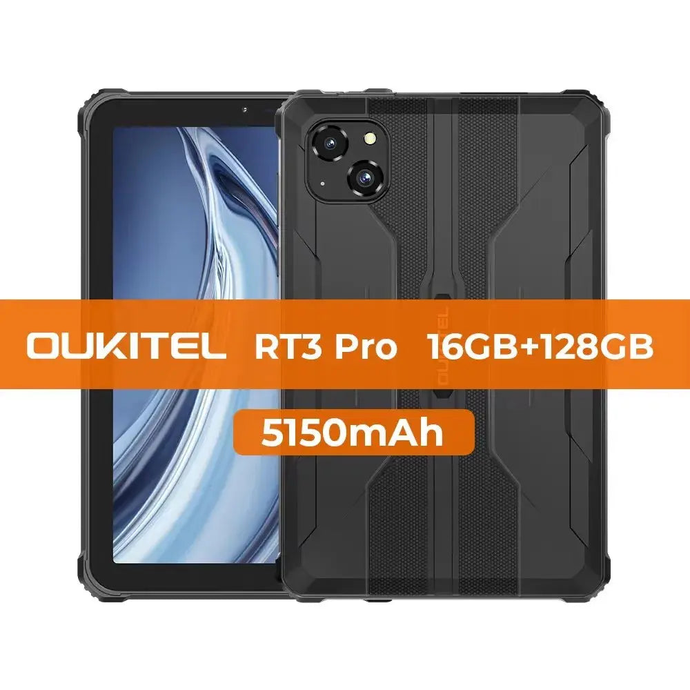 Oukitel RT3 PRO 5150mAh Battery 8"HD Display 13.9mm Ultra-Slim Profile IP68 &IP69K & MIL-STD-810H - Mega Store