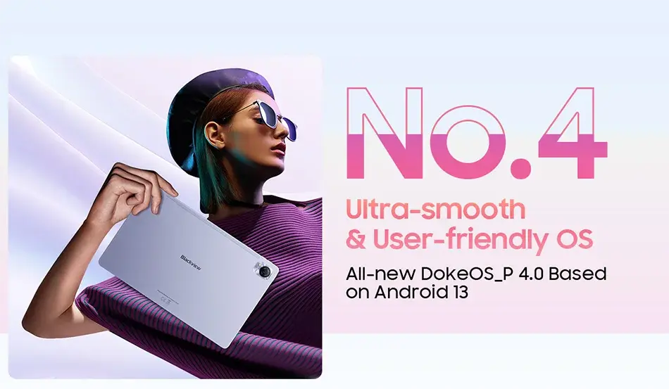 Blackview MEGA 1 Tablet with 11.5-inch 2.4K 120Hz display, 12GB RAM, 256GB storage, 8800mAh battery, 50MP+13MP cameras, and Android 13 OS