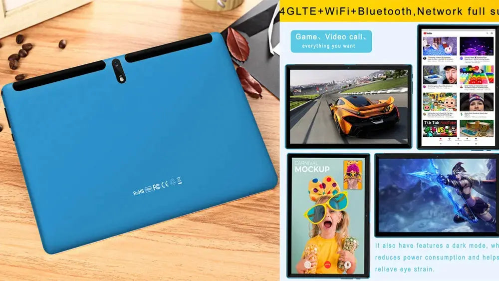 New Original M107 Tablet 10.1-Inch Octa core Android 11 System 4GB RAM 64GB ROM Supports Google Dual card 5000mAh Battery - Mega Store