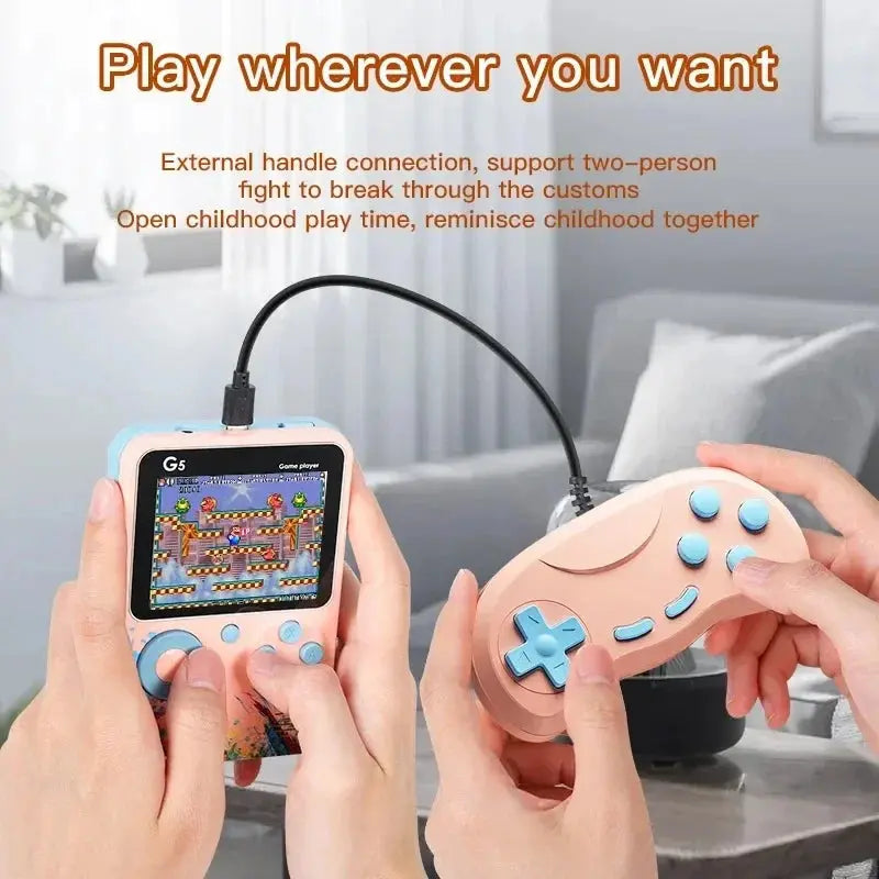 Mini Handheld Video Game Consoles 8 Bit 3.0 Inch Color LCD Retro Portable Color Gaming Player Built in 500 Games for Kids Gifts - Mega Store