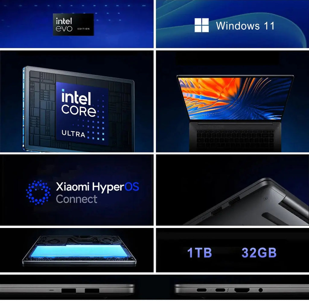 XIAOMI Redmi Book Pro 16 2024 Laptop Intel Ultra5 125H 7 155H RAM 32GB SSD 1TB 16"Inch 3.1K 165Hz Notebook Ultrabook Computer PC Mega Store 4